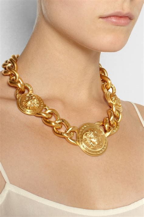 versace kettew|versace gold chain necklace.